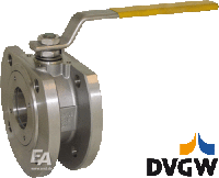 Кран шаровый компактный DIN-DVGW, DN32, PN16 нерж. сталь/PTFE-FKM/NBR, DIN-DVGW для газа