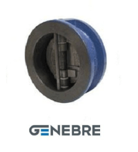 Клапан обратный двустворчатый GENEBRE 2401 18 DN250 PN16, корпус - GJL-250 (GG25), пластины - AISI316 (CF8М), уплотнение - NBR, М/Ф