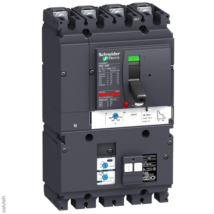 Выключатель автоматический 4P4D TM160D VIGI MH NSX160B (LV430360)