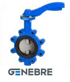 Затвор дисковый межфланцевый 2108 Lug Genebre PN16 GGG40/AIAI316/EPDM Тмакс=+120оС ручка (DN200 2108 16 200)