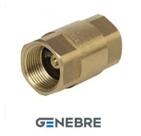Клапан обратный пружинный GENEBRE 3121 10 DN065 PN12, корпус - латунь, клапан - латунь + NBR, ВР/ВР, резьба BSPP