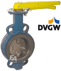 Затвор дисковый поворотный DN350, PN16, DVGW/G GGG/NBR/нерж. сталь, м. длина EN558-20